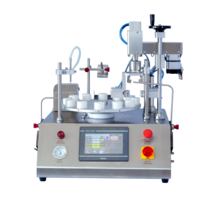 Desktop desktop filling and capping machine