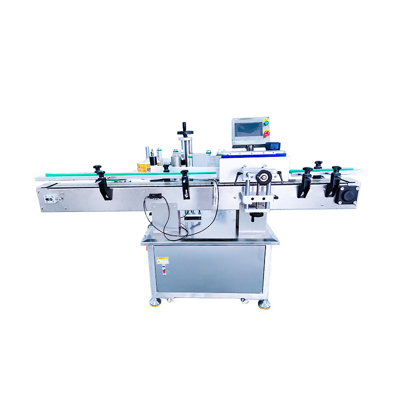 Automatic rolling vertical round bottle labeling machine