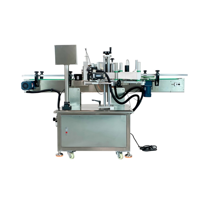 Automatic positioning vertical round bottle labeling machine